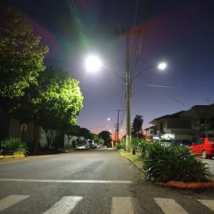 Concluída  primeira etapa da instalação  das lâmpadas de LED em Tuparendi