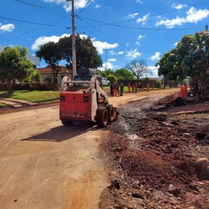 Asfalto na comunidade  de  São Marcos