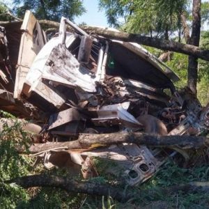 Carreta colide em caminhão e ambulância na ERS 153 no norte gaúcho