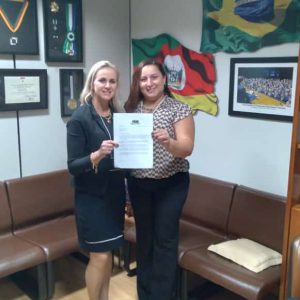 Vereadoras  Daiane Tibulo e Maristela Bloch cumpriram agenda em Brasília