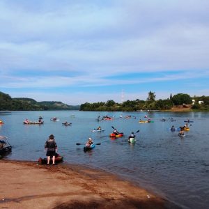 Encontro de caiaqueiros em Porto Mauá