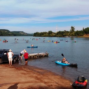 Encontro de caiaqueiros em Porto Mauá