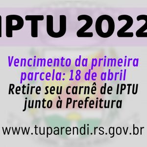 Carnês para pagamento do IPTU de Tuparendi estarão disponíveis em março