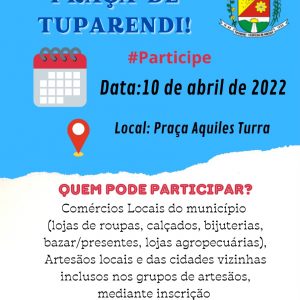 Vem aí o 1° Brique na Praça de Tuparendi!