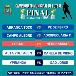 Começam hoje as finais do Campeonato Municipal de Porto Mauá