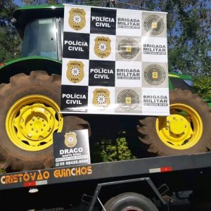 Policiais da DRACO e Brigada Militar prendem dois agricultores por receptação em Tuparendi