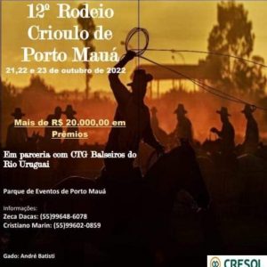 Vem aí o 12º Rodeio Crioulo de Porto Mauá