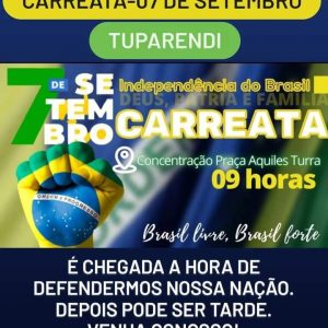 Tuparendi  teve carreata e  movimento neste 7 de setembro