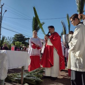 Fiéis preservam a tradição do Domingo de Ramos em Tuparendi