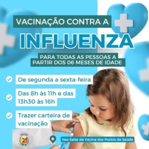 Liberadas vacinas contra gripe para todas as idades em Tuparendi