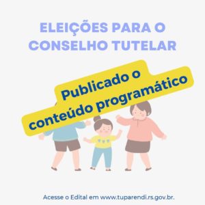 Publicado o conteúdo programático visando provas para  candidatos ao Conselho Tutelar