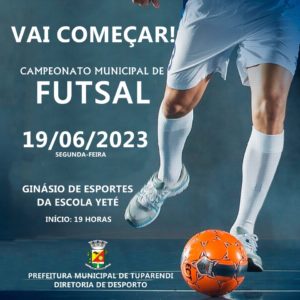 Municipal de Futsal começa na próxima segunda-feira