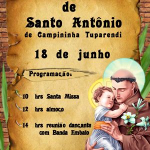 Comunidade Santo Antônio de Campininha promove grande festa dia 18