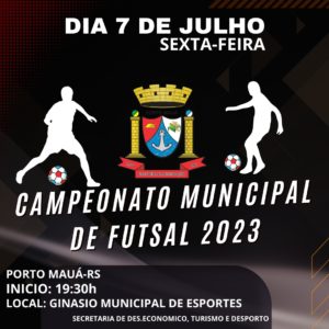 Vem aí o Campeonato Municipal de Futsal de Porto Mauá