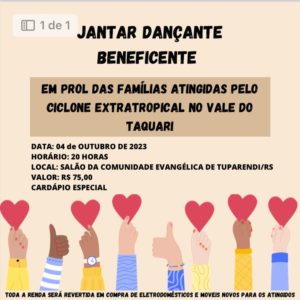 Grupo de Voluntários promove evento em prol de atingidos pela enchente no Vale do Taquari