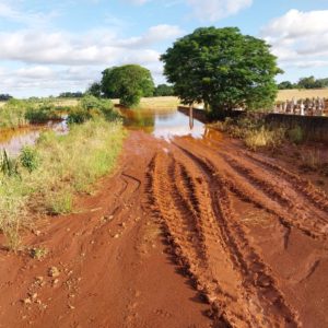 Cemitério de Esquina Dunke  em Tuparendi ficou alagado