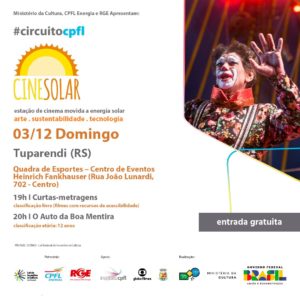 Tuparendi vai receber sessão do Cine Solar dia 3 de dezembro