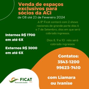 Começa a venda de espaços para a FICAT 2024