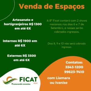 Prossegue venda de espaços para a  FICAT 2024