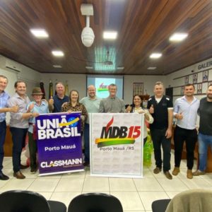 MDB e União Brasil promovem convenção e oficializam Manico e André Zamberlam como candidatos em Porto Mauá